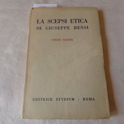 La scepsi etica di Giuseppe Rensi