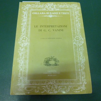 Le interpretazioni di G. C. Vanini