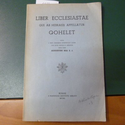 Liber ecclesiastae qui ab hebraeis appellatur Qohelet