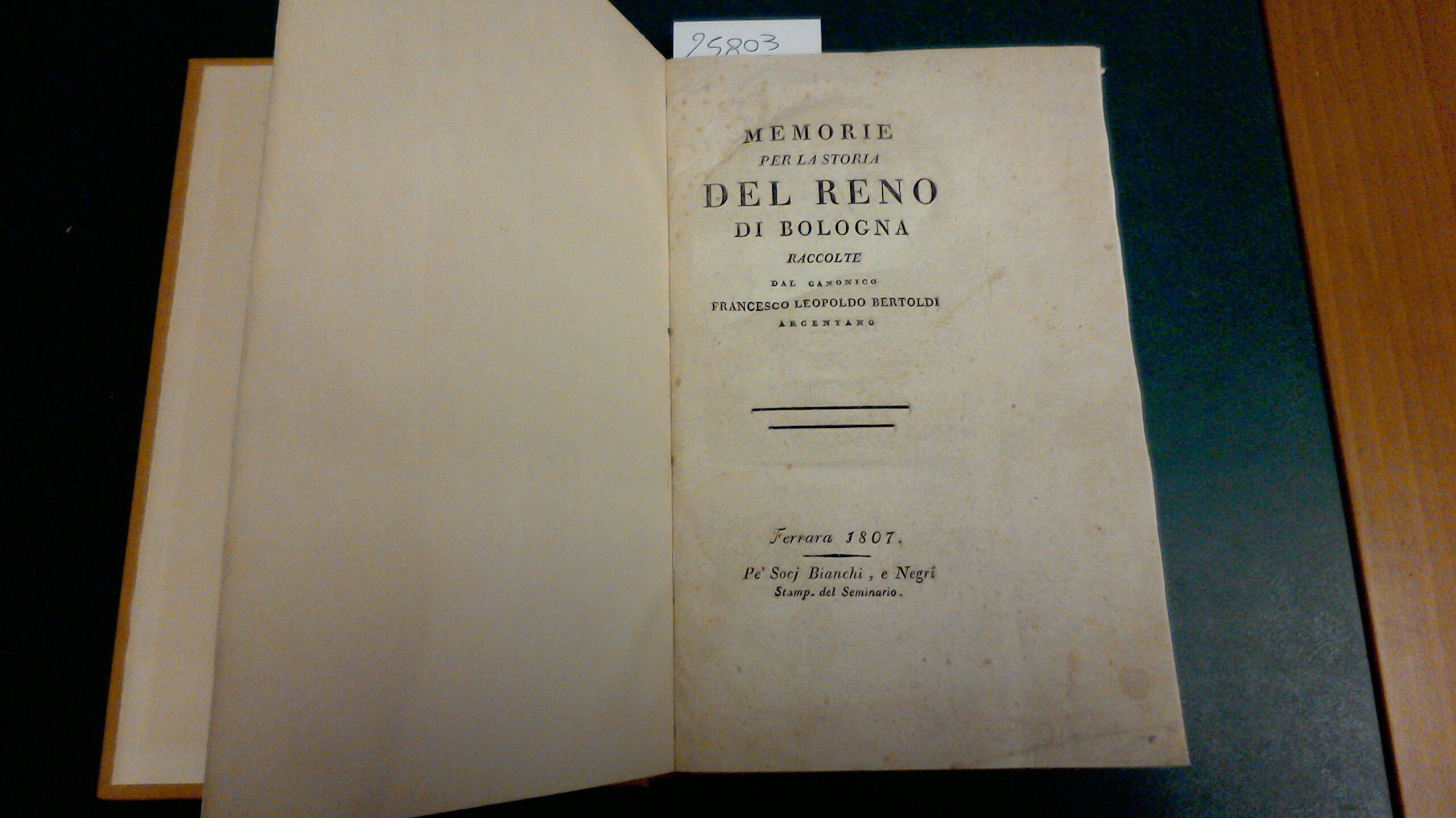 Memorie per la storia del Reno di Bologna