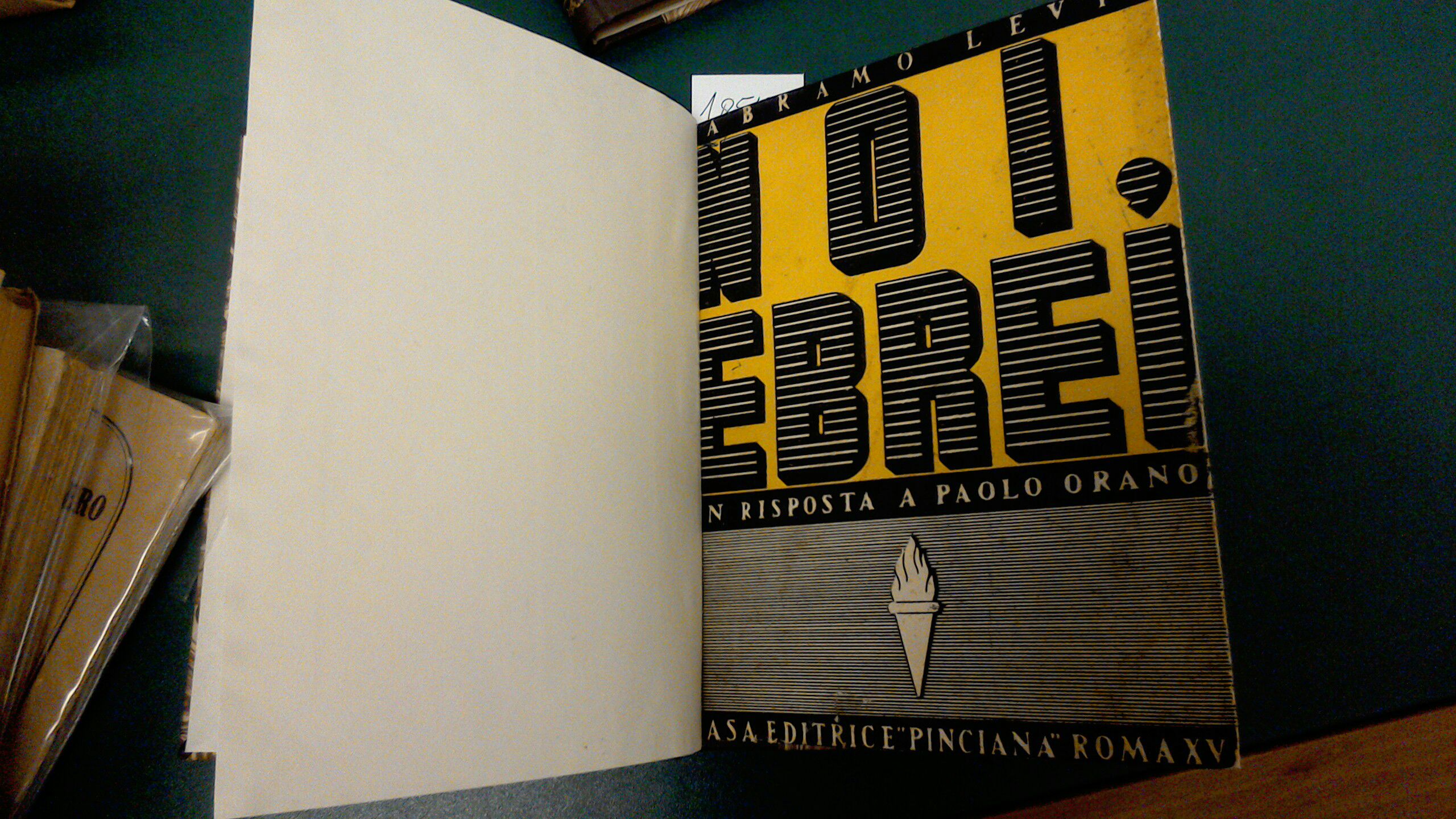 Noi ebrei - in risposta a Paolo Orano