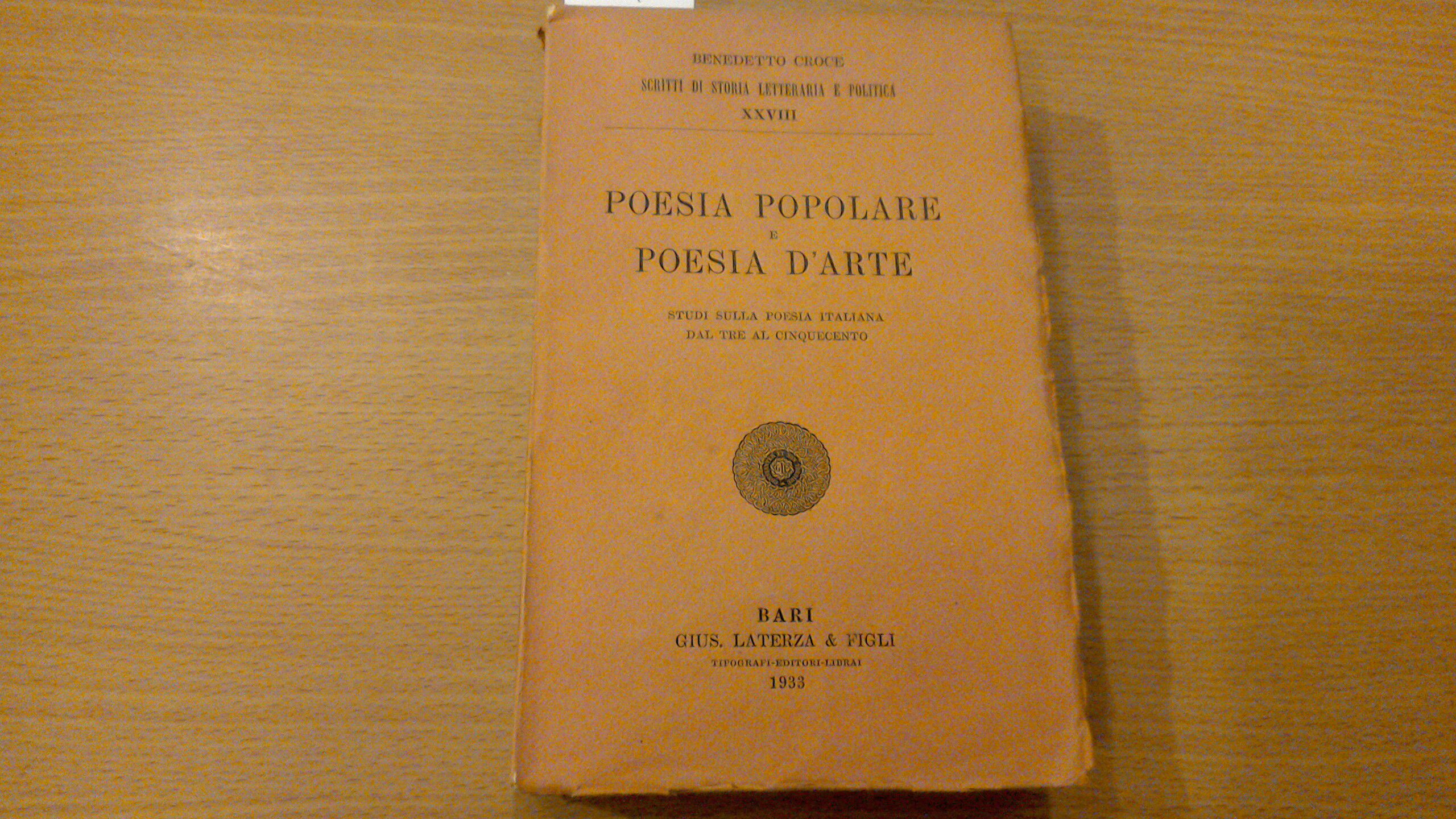 Poesia popolare e poesia d'arte