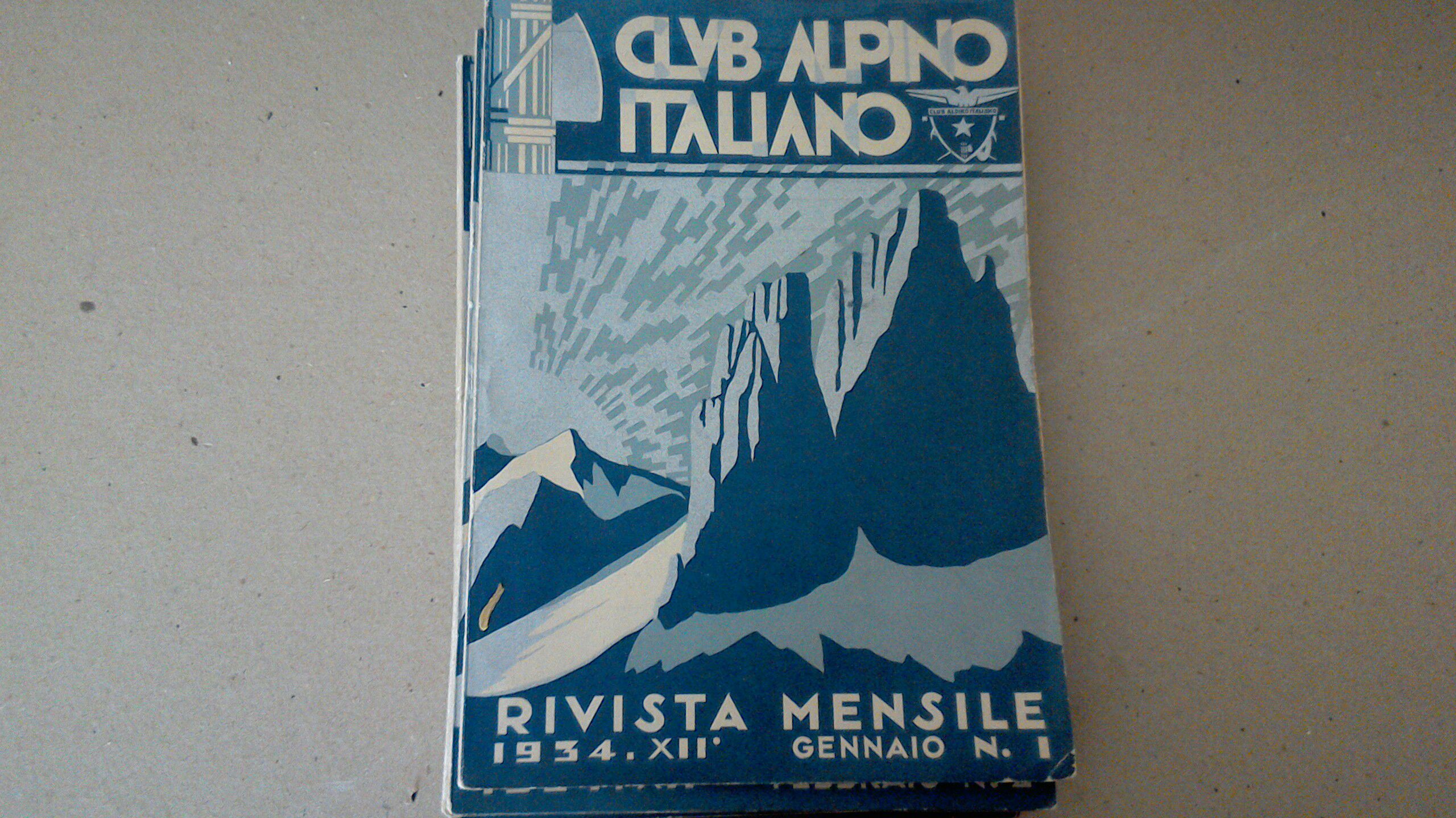 Rivista mensile Club Alpino Italiano C.A.I. - 1934 (12 fascicoli)