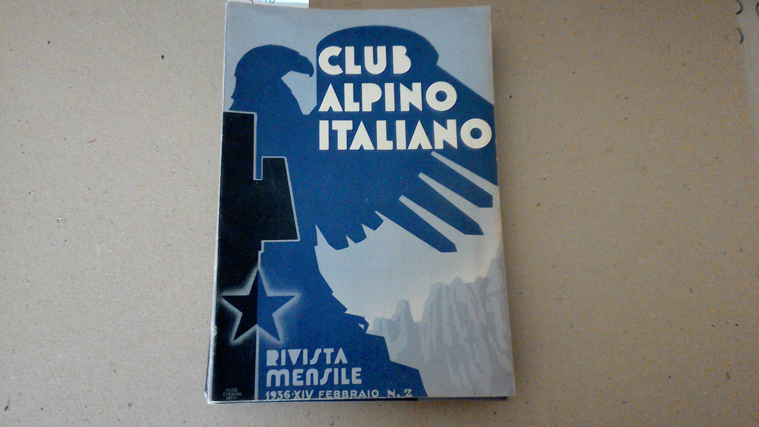 Rivista mensile Club Alpino Italiano C.A.I. - 1936 (10 fascicoli)