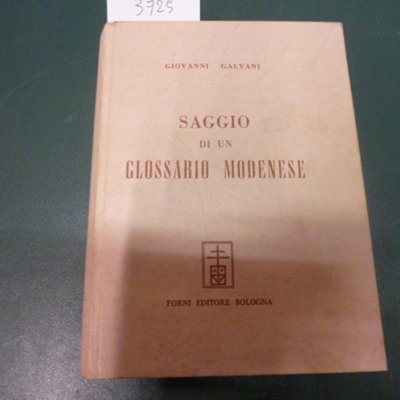 Saggio di un glossario modenese