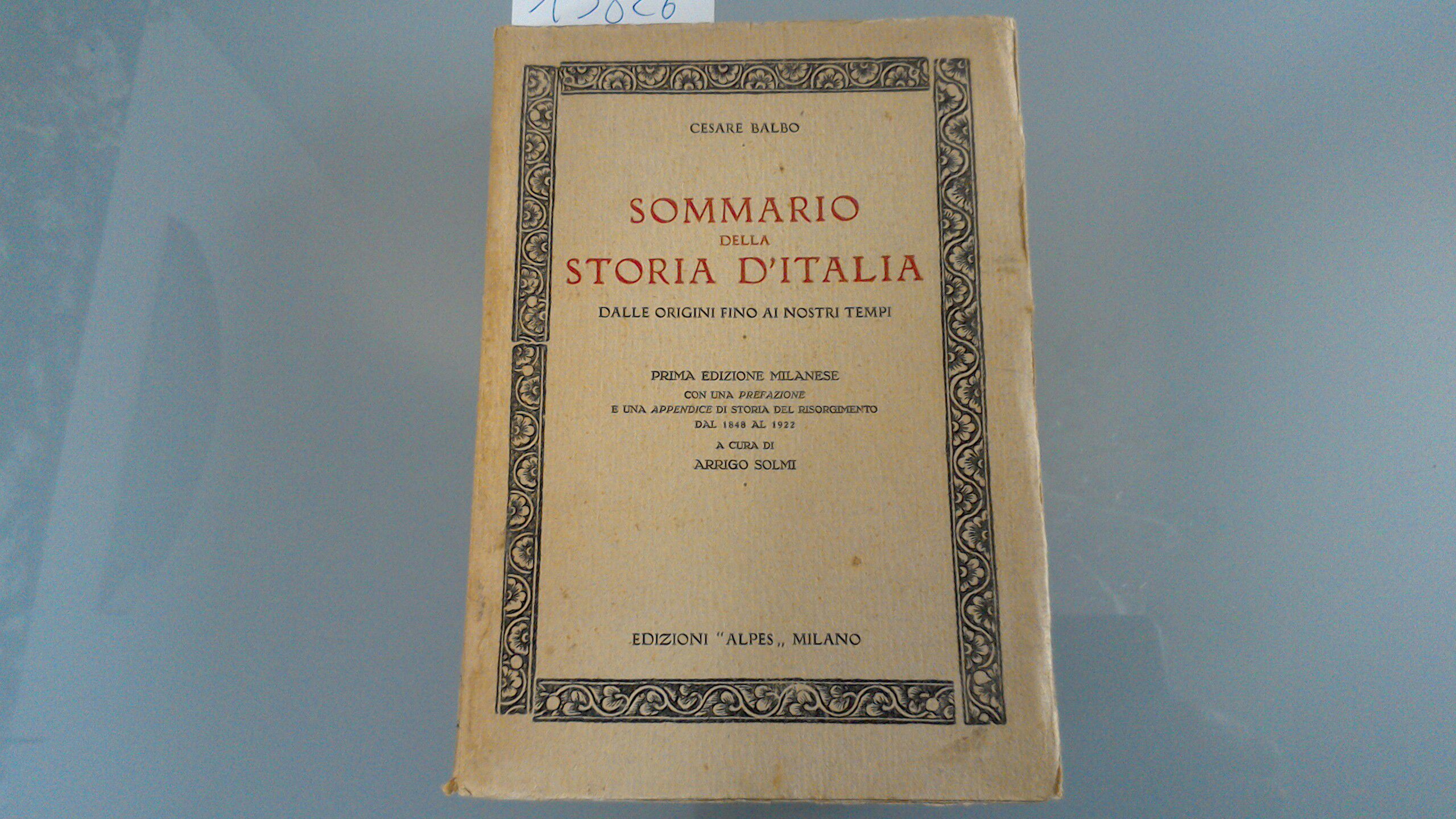 Sommario della storia d'Italia dalle origini fino ai nostri tempi