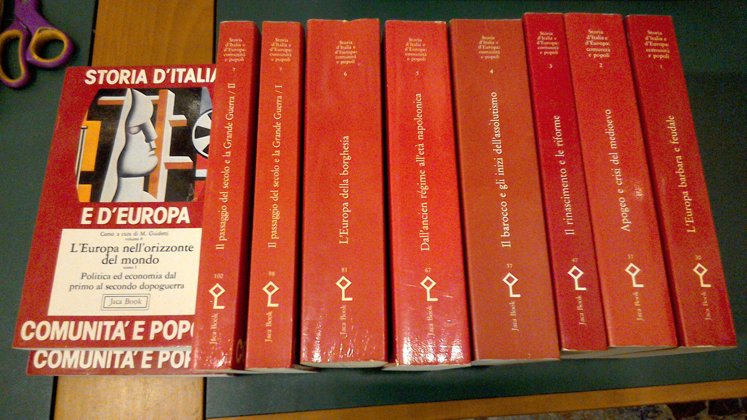Storia d'Italia e d'Europa: comunità e popoli ( 8 volumi …