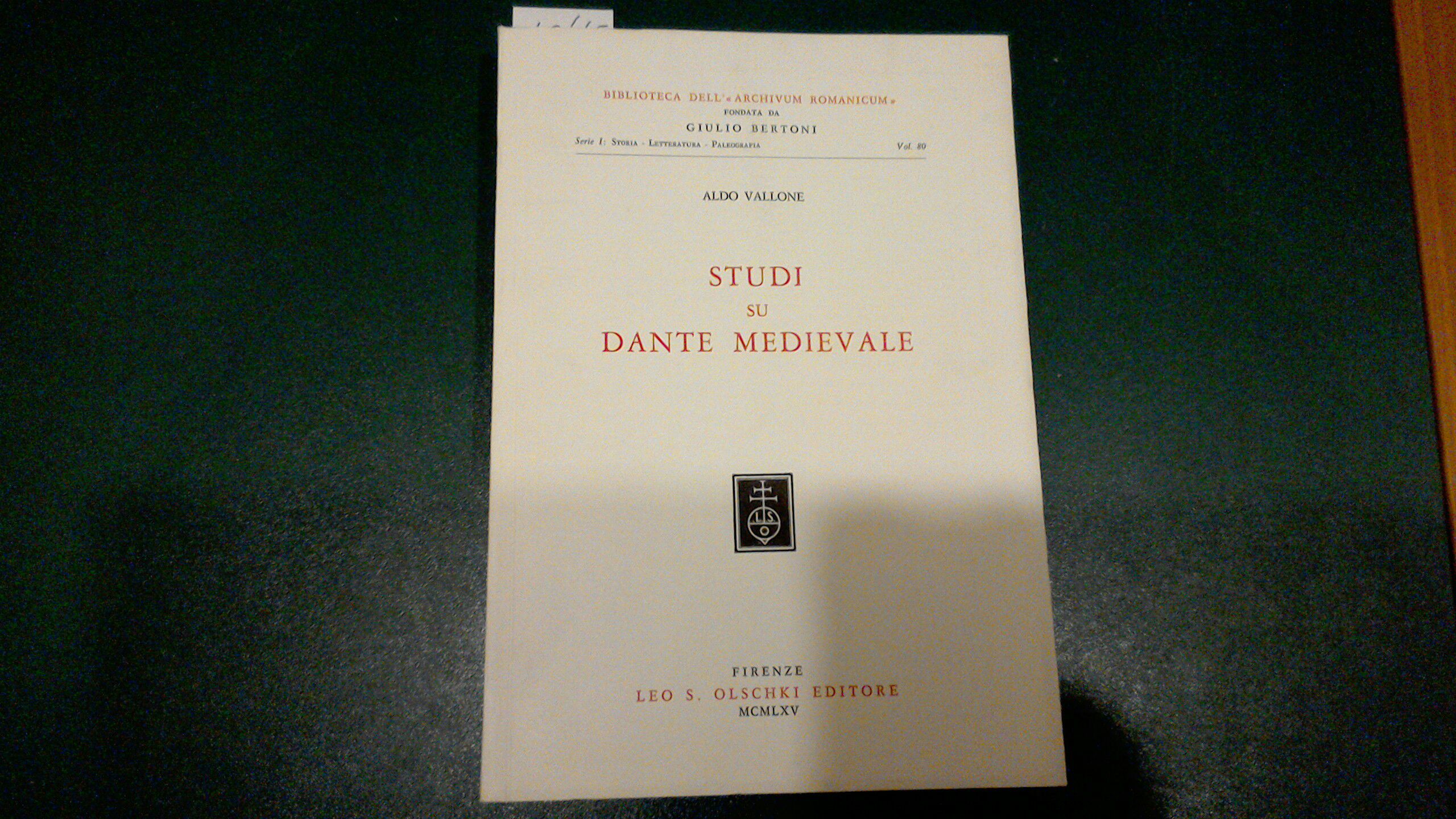 Studi su Dante medievale