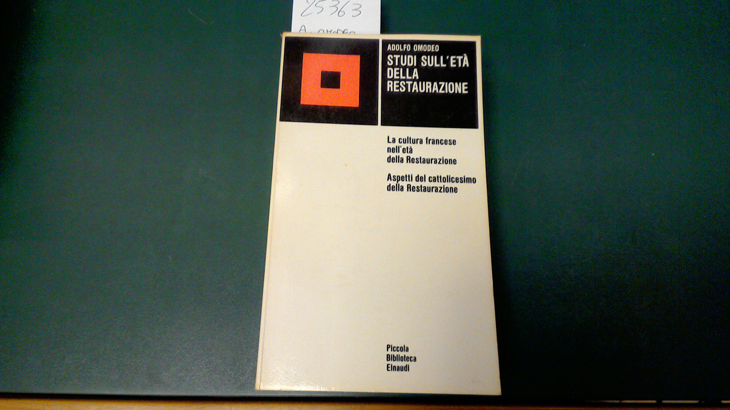 Studi sull'età della Restaurazione