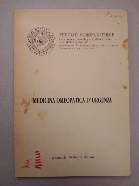 MEDICINA OMEOPATICA D'URGENZA