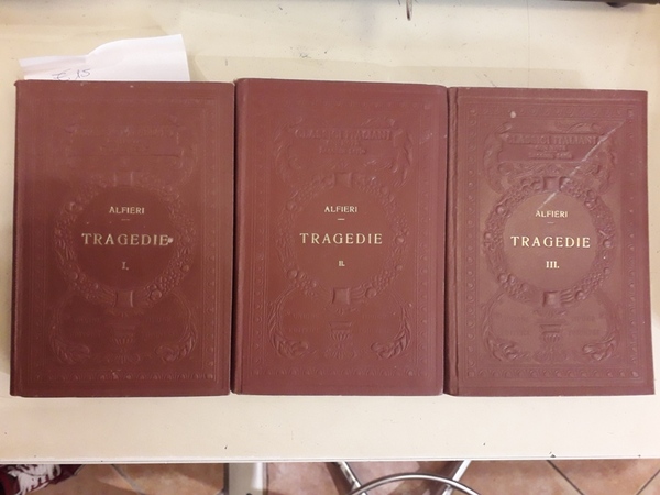 TRAGEDIE (TRE VOLUMI). INTRODUZIONE E NOTE DI RICCARDO DUSI