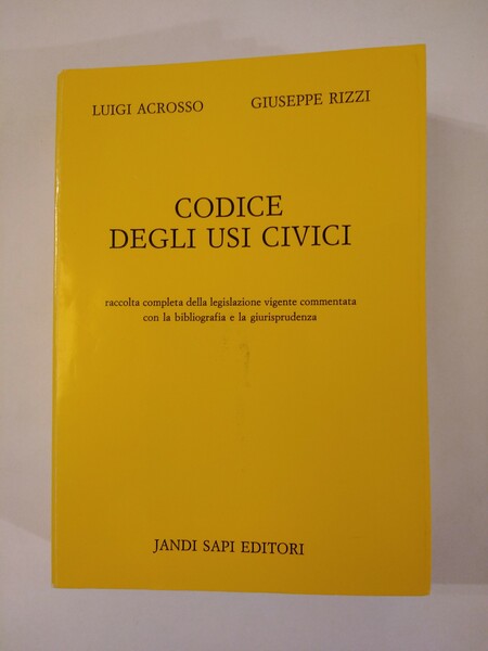 CODICE DEGLI USI CIVICI