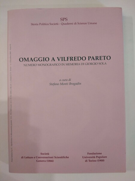 OMAGGIO A VILFREDO PARETO. NUMERO MONOGRAFICO IN MEMORIA DI GIORGIO …