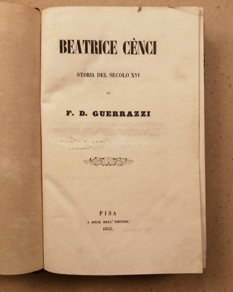 Beatrice Cenci. Storia del secolo XVI