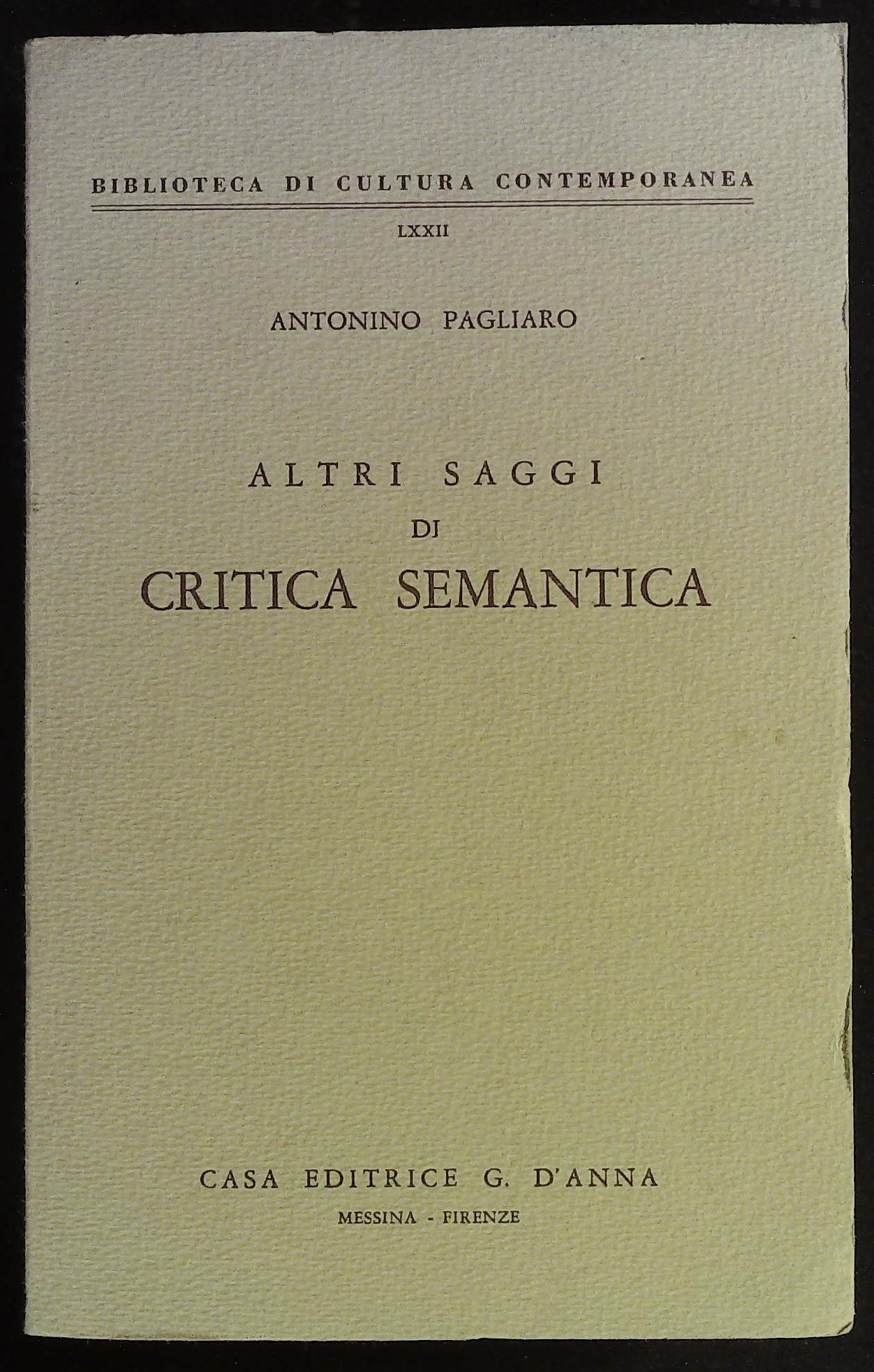 Altri saggi di critica semantica