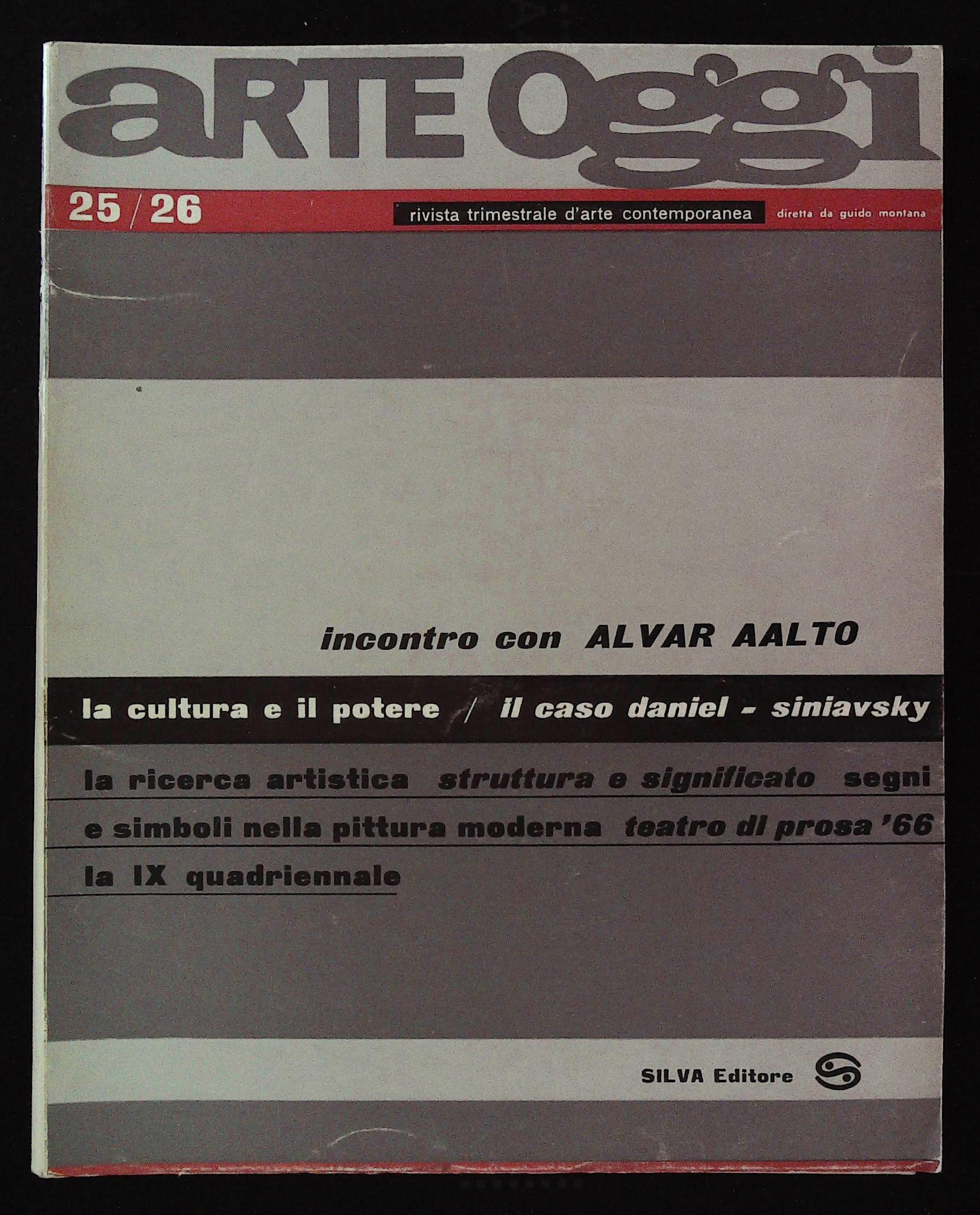 Arte oggi n° 25/26. Incontro con Alvar Aalto