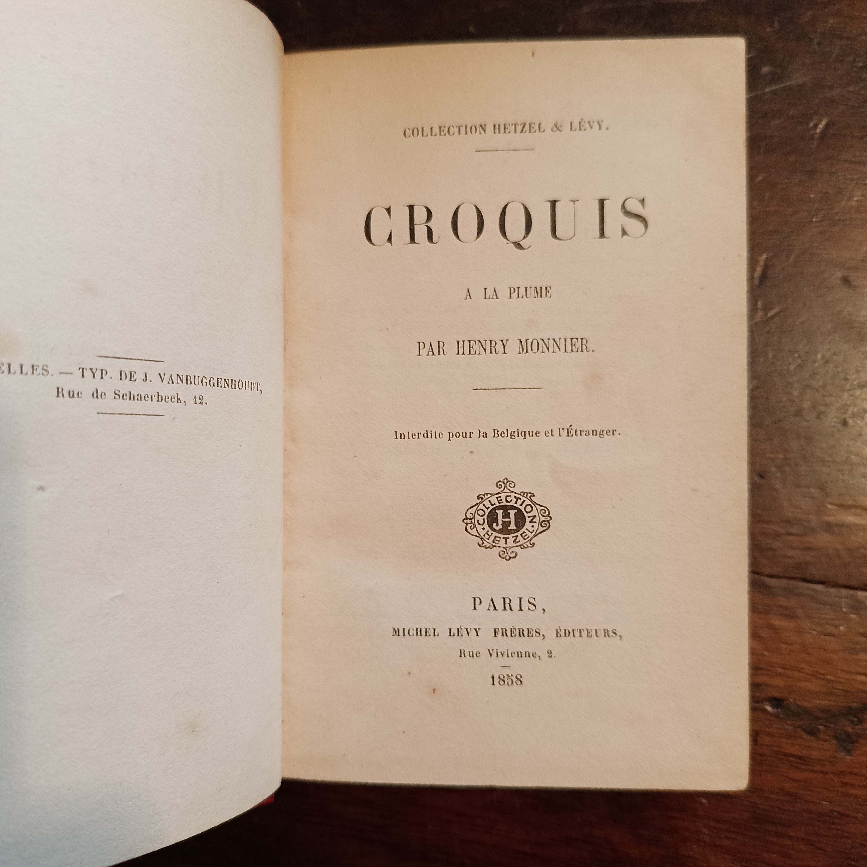 Croquis à la plume. Collection Hetzel & Lévy