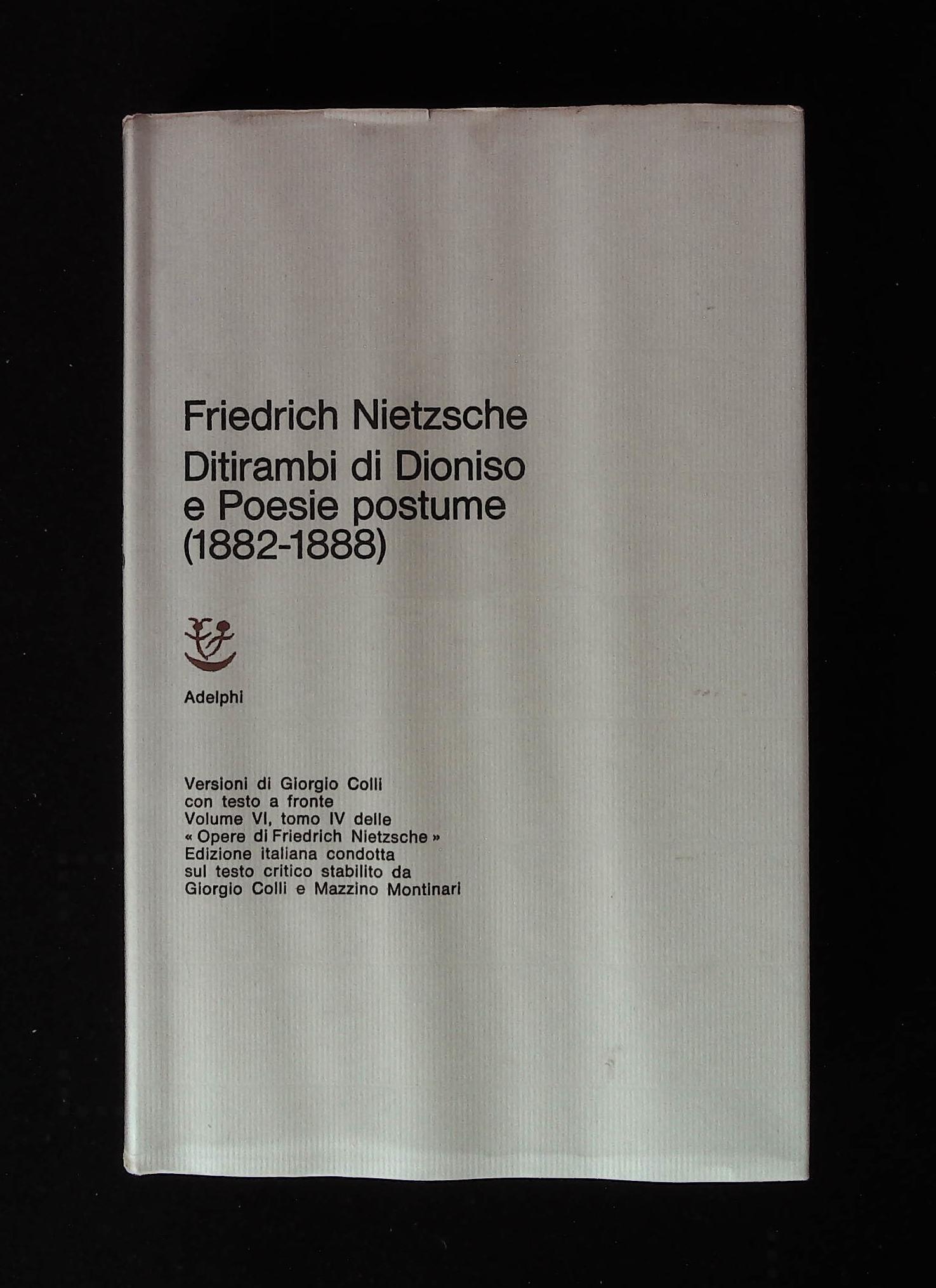 Ditirambi di Dioniso e Poesie postume (1882-1888)