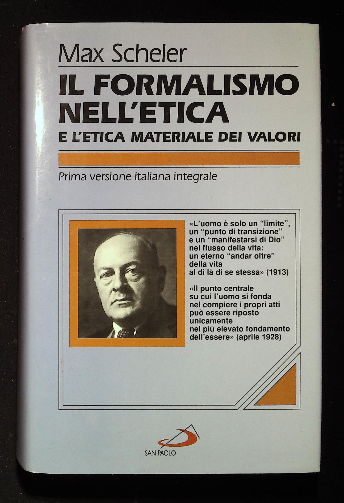 Il formalismo nell'etica e l'etica materiale dei valori. Nuovo tentativo …