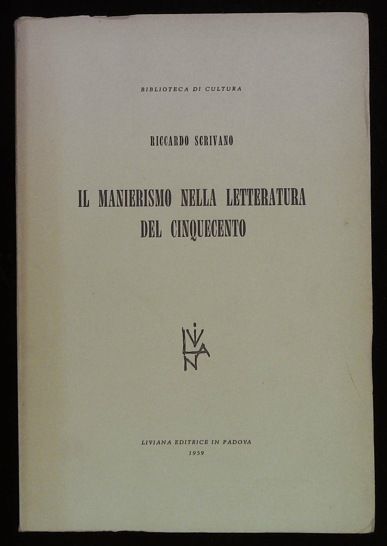 Il manierismo della letteratura del Cinquecento