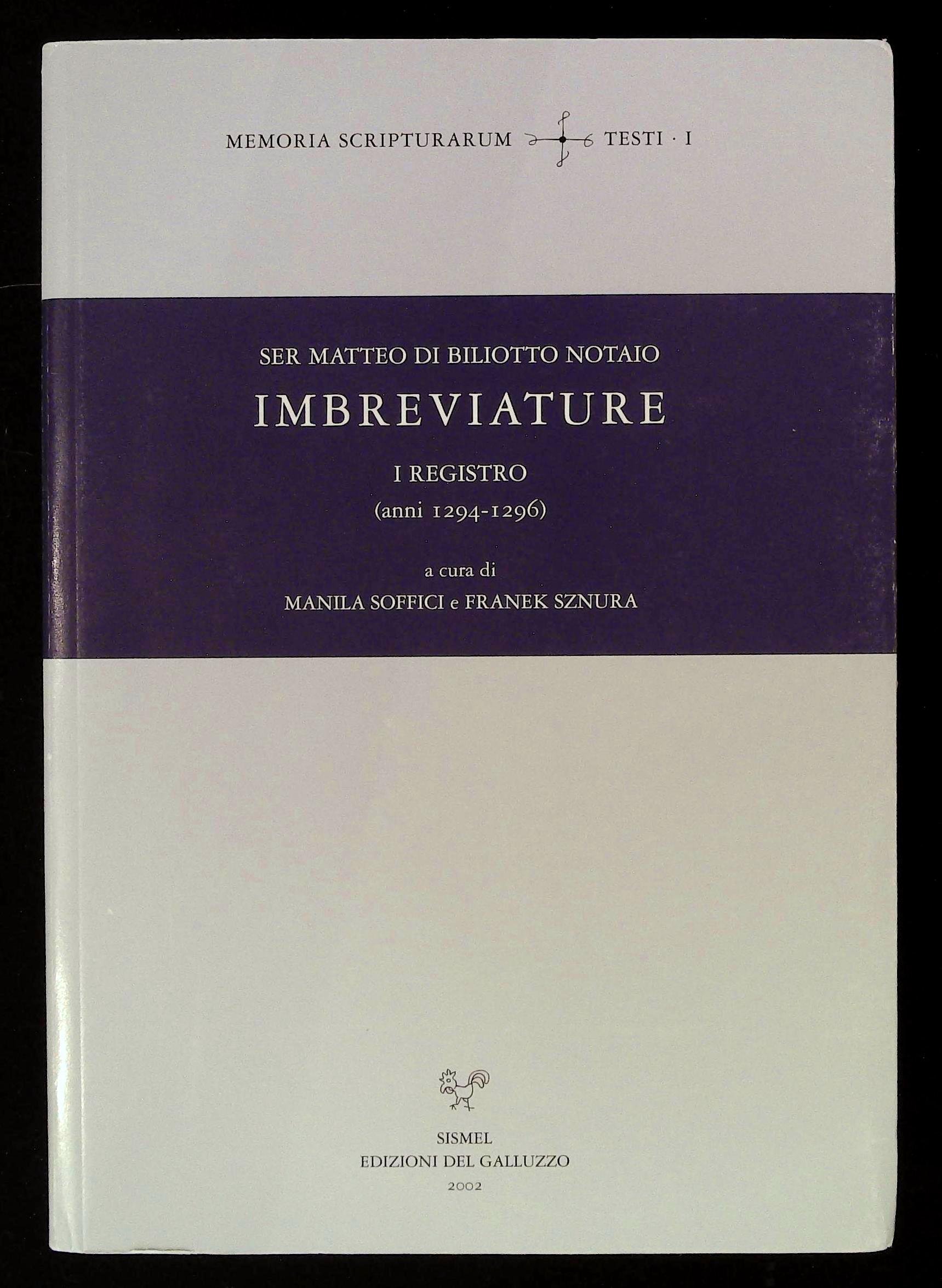 Imbreviature. I Registro (anni 1294-1296)