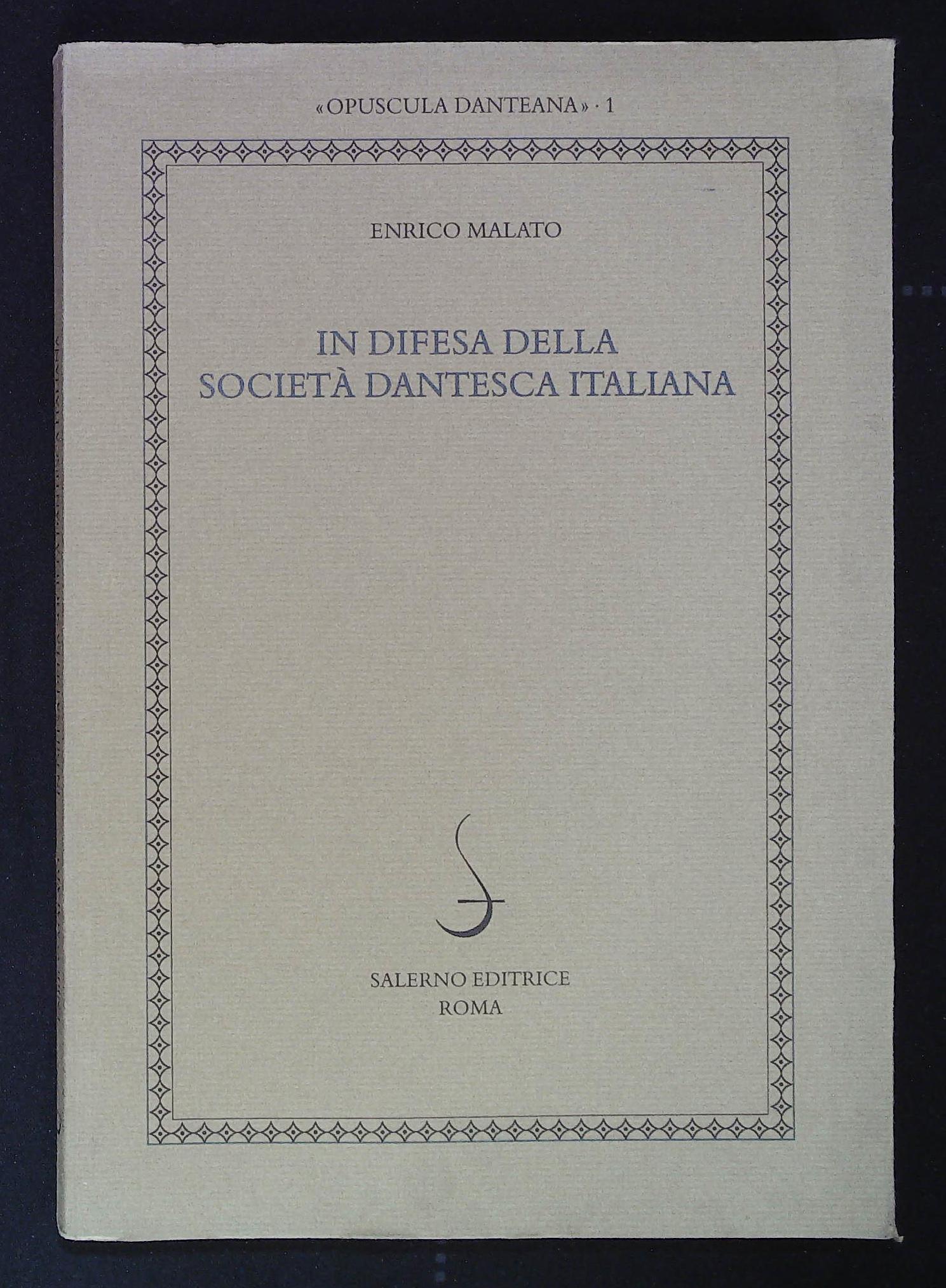 In difesa della società dantesca italiana