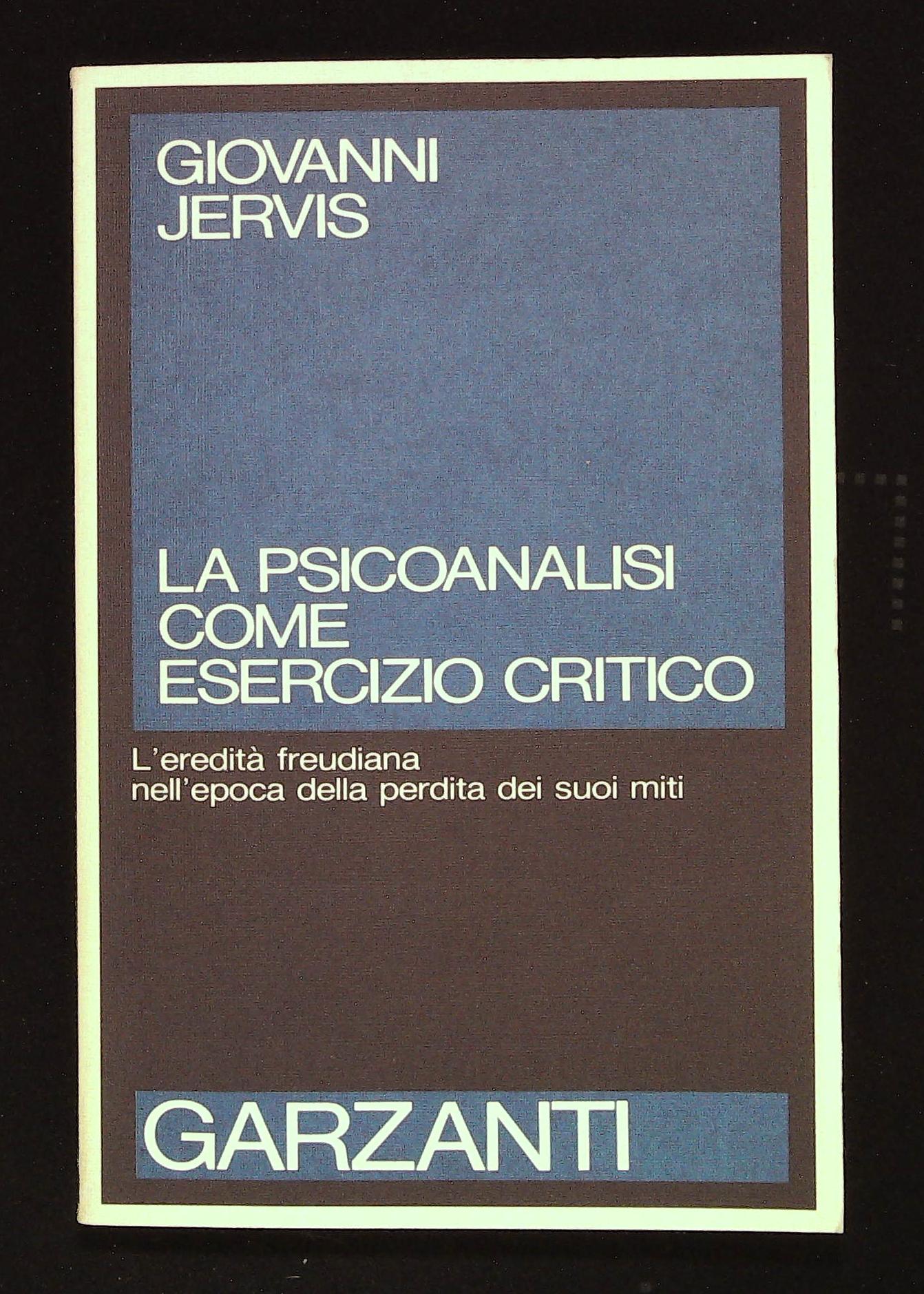 La psicoanalisi come esercizio critico