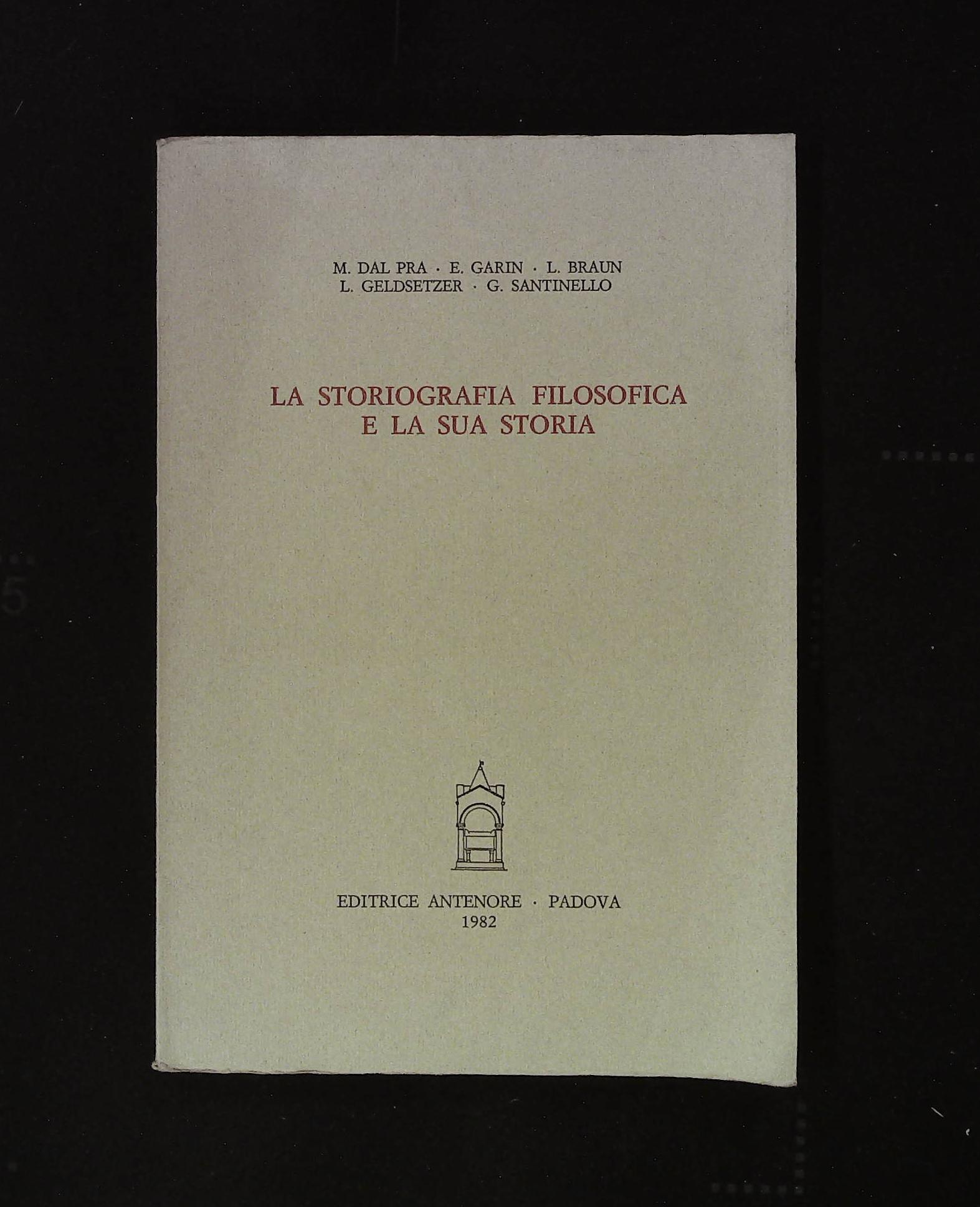 La storiografia filosofica e la sua storia