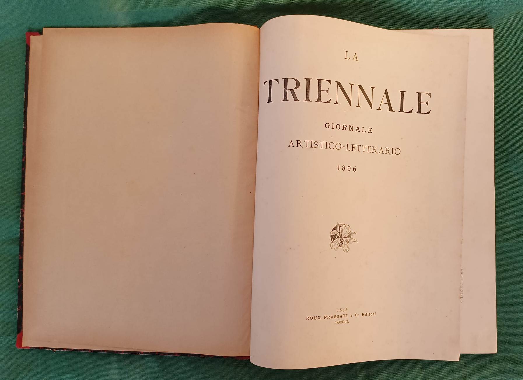 La triennale Giornale artistico - letterario 1896