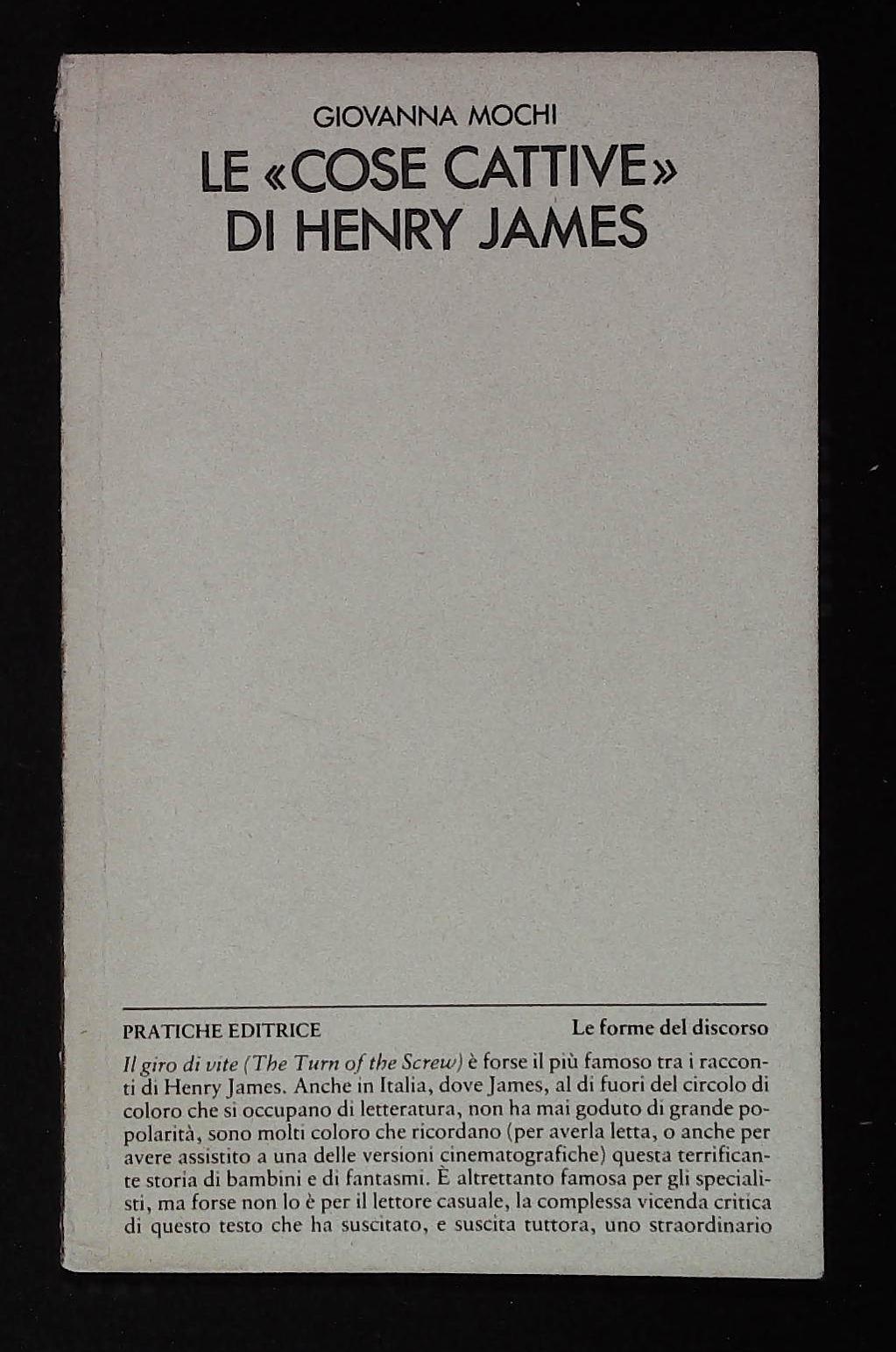 Le "cose cattive" di Henry James
