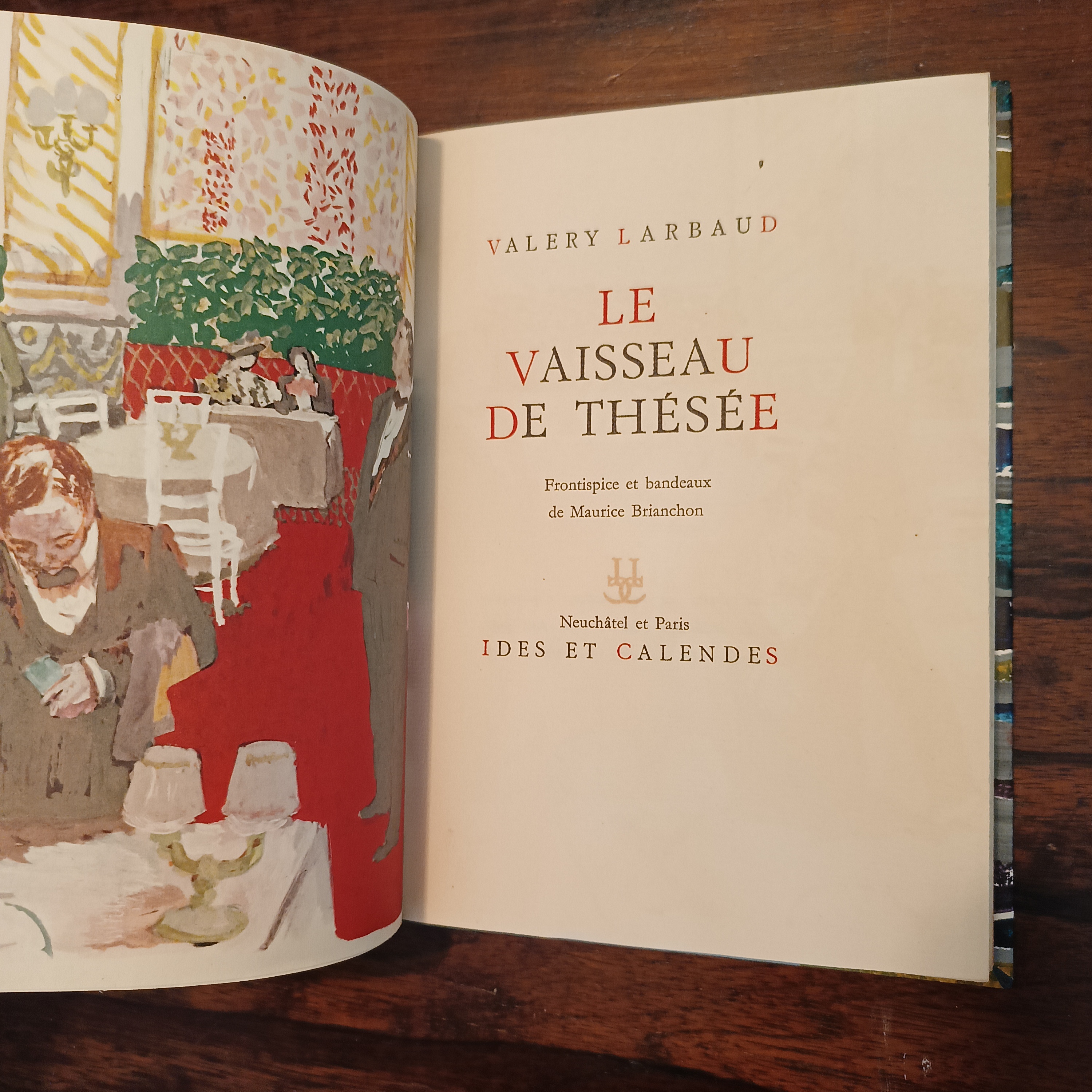 Le vaisseau de Thésée. Frontispice en couleurs et bandeaux de …