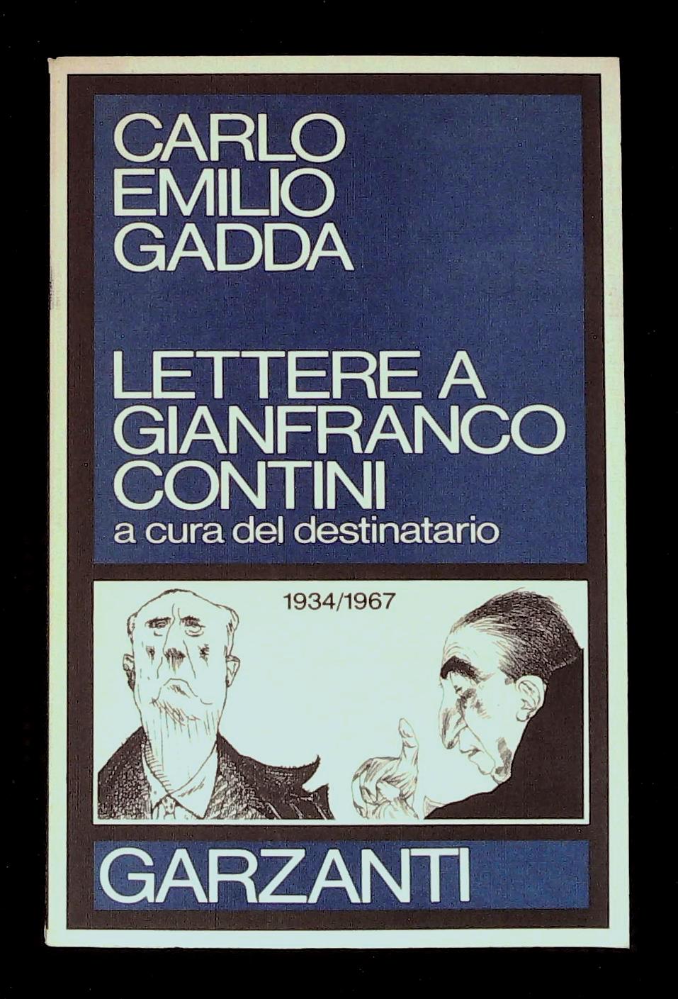 Lettere a Gianfranco Contini a cura del destinatario. 1934-1967