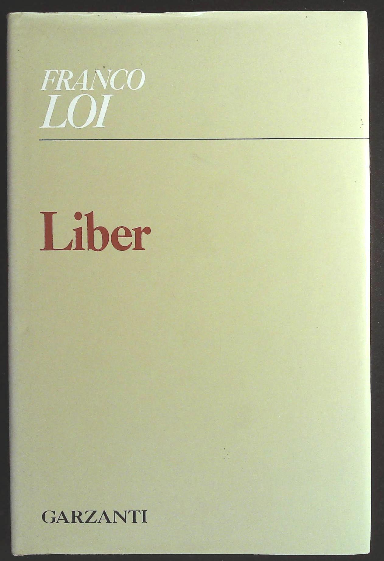 Liber. Con dedica autografa dell'autore