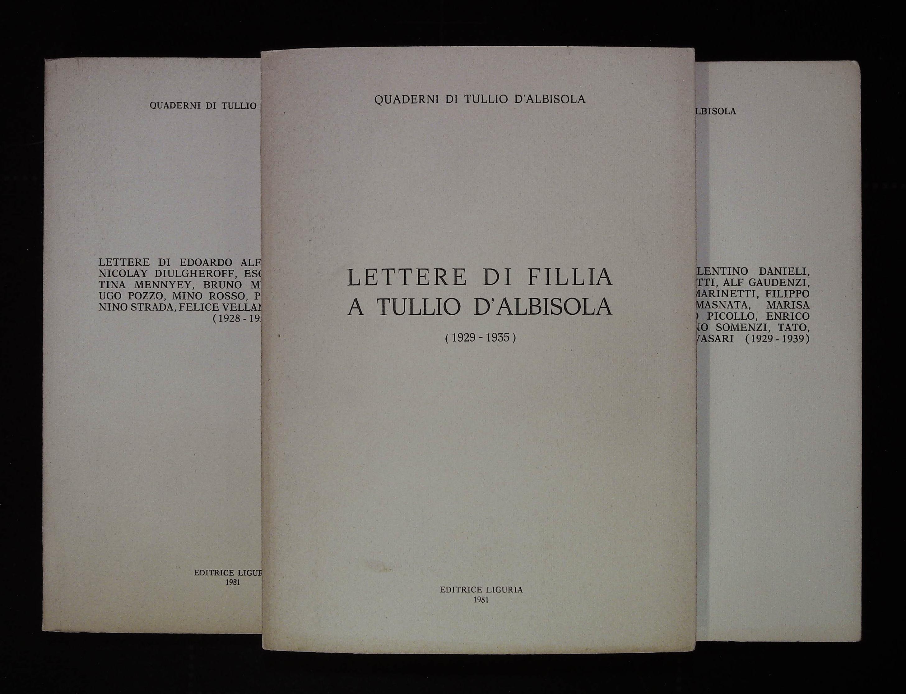 Quaderni di Tullio D'Albisola. Tre volumi