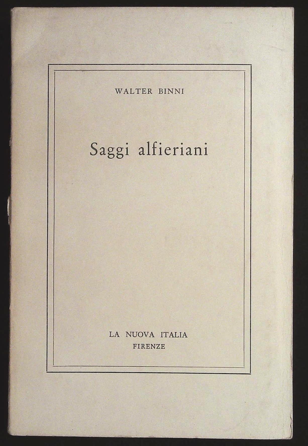 Saggi alfieriani