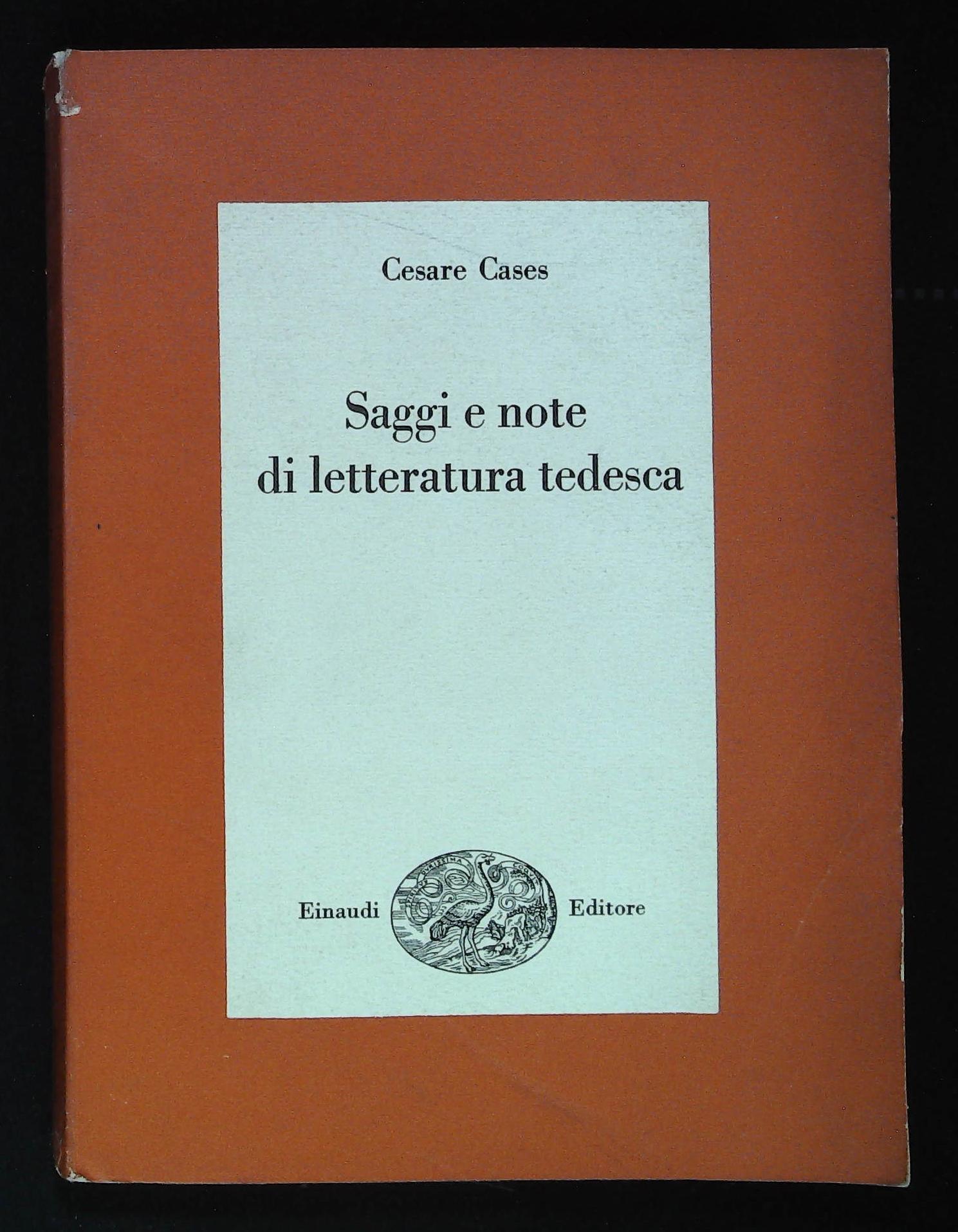 Saggi e note di letteratura tedesca