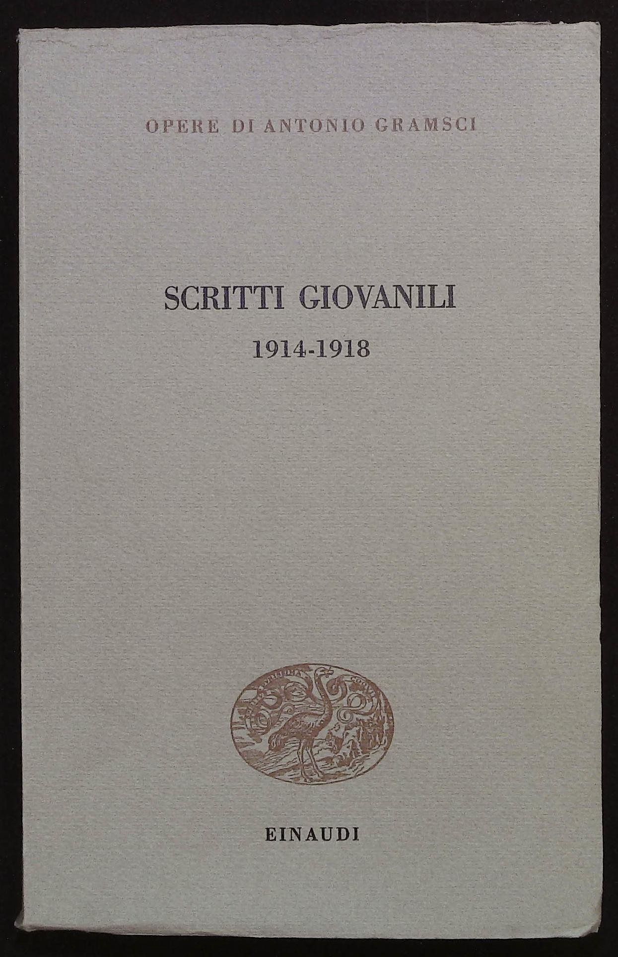 Scritti giovanili 1914 - 1918