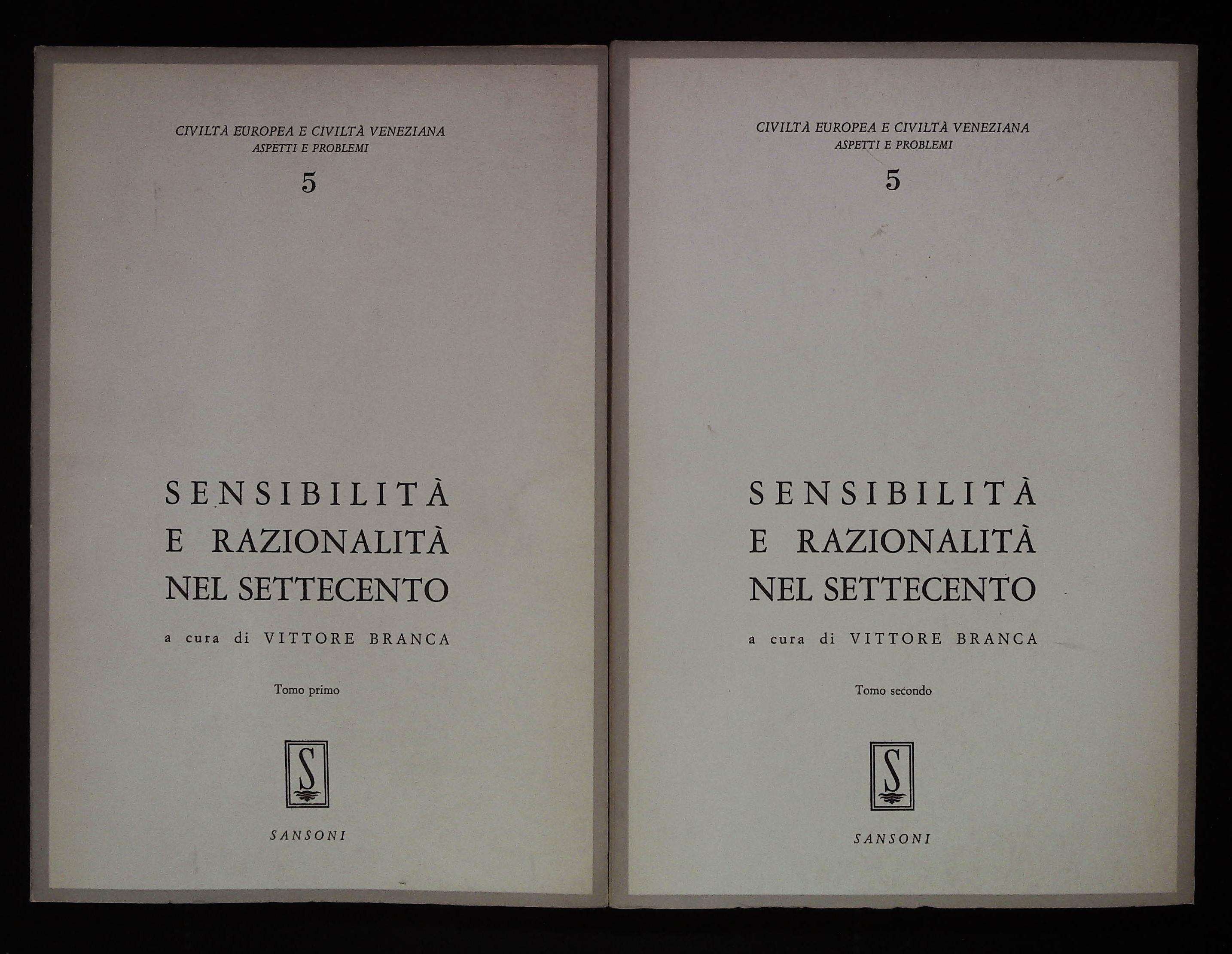 Sensibilità e razionalità nel Settecento. Due volumi