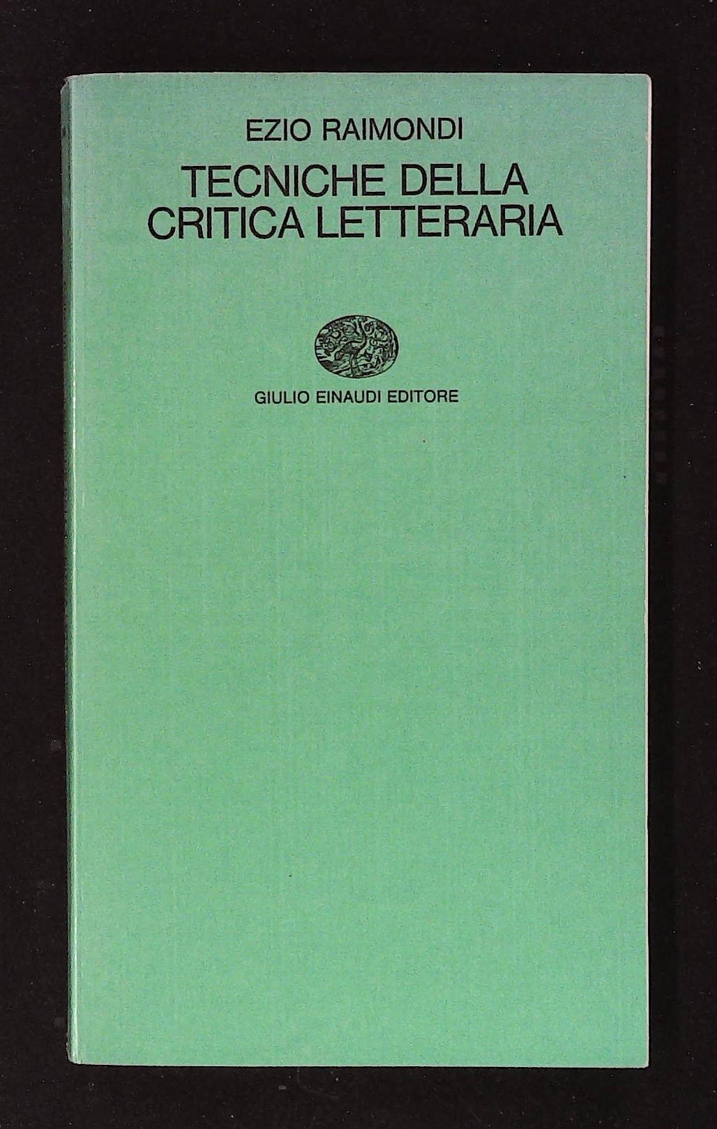 Tecniche della critica letteraria