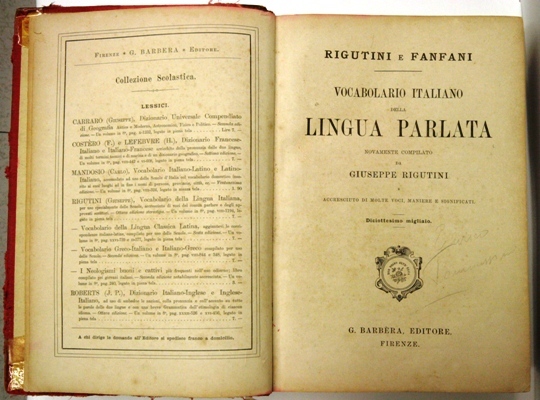 vocabolario italiano della lingua parlata
