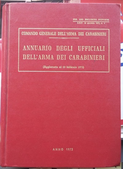 Annuario degli ufficiali dell'arma dei carabinieri