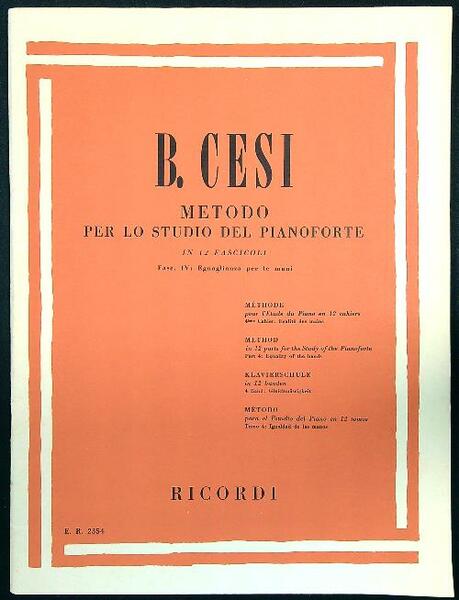 Cesi. Metodo per lo studio del pianoforte (Fasc. IV)