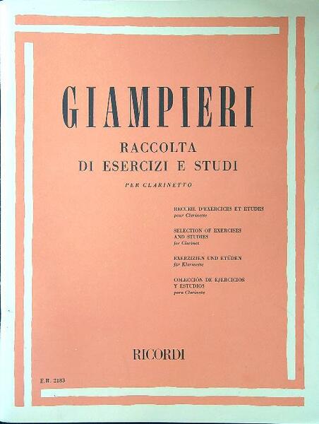 Raccolta di esercizi e studi per clarinetto
