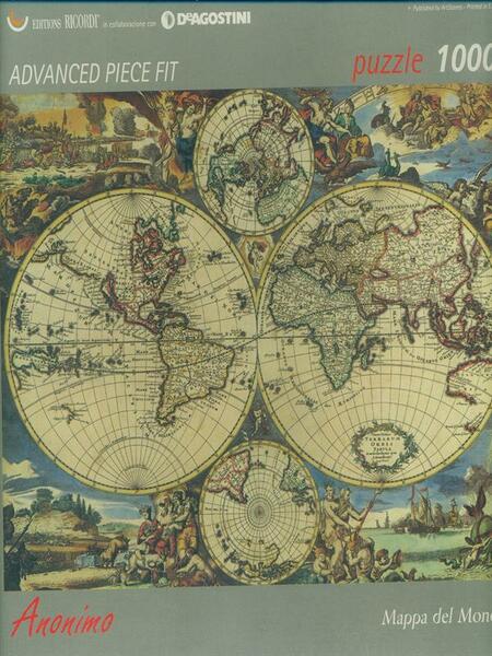 Puzzle 1000 pz - Anonimo: Mappa del Mondo