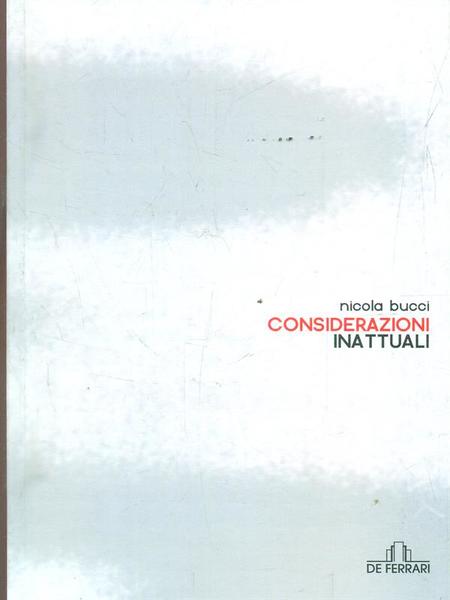 Considerazioni inattuali