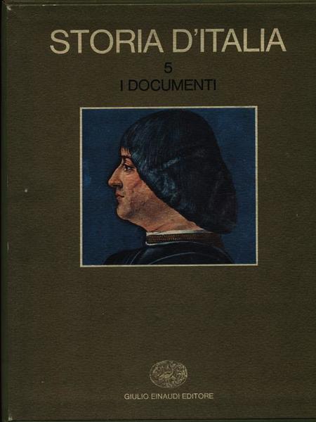 Storia d'Italia vol.5 I documenti
