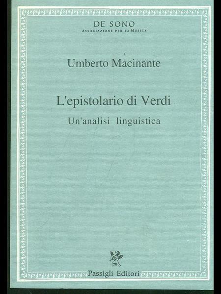 L'epistolario di Verdi.