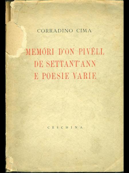Memori d'on pivell de ssettant'ann e poesie varie