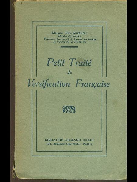 Petit traite' de versification francaise
