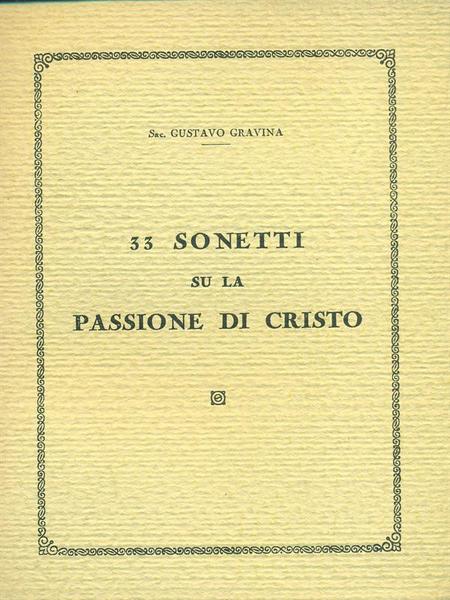 35 sonetti su la passione di Cristo